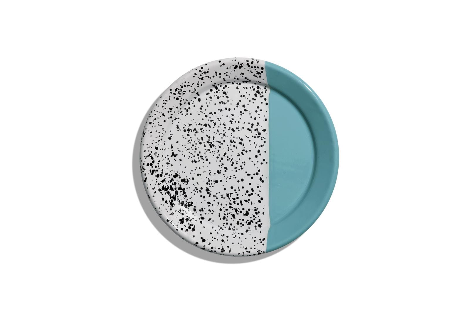 vaisselle emaillee assiette plate mind pop turquoise 4