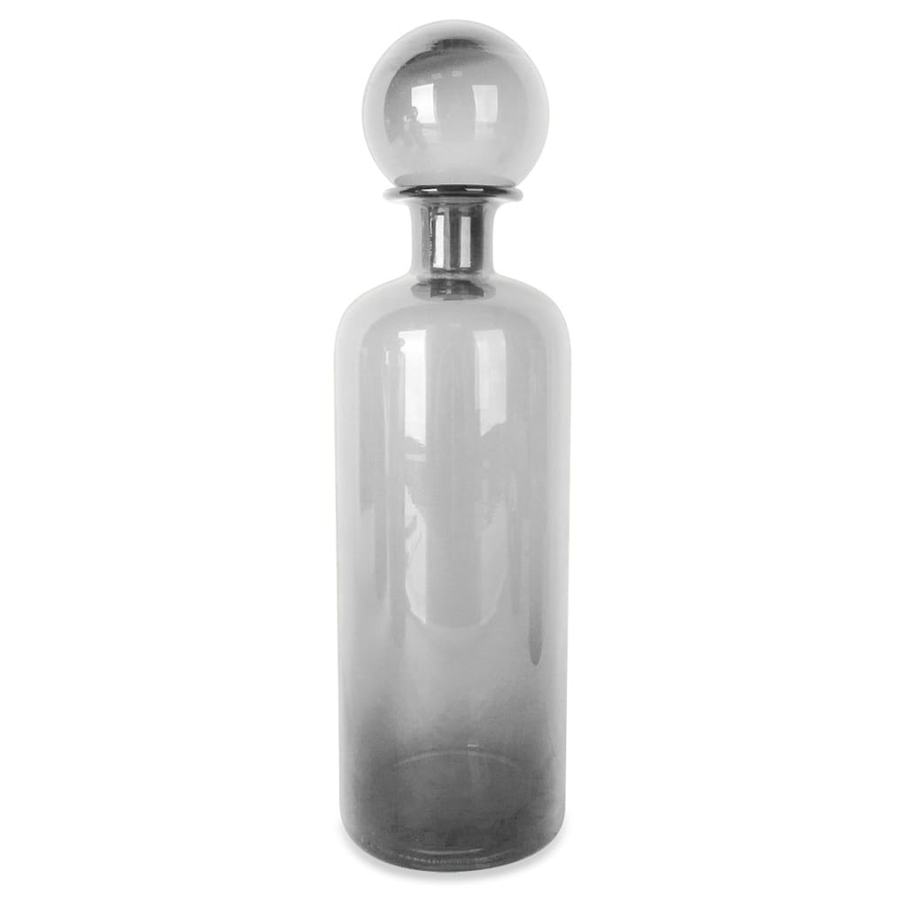 vase bouteille verre gris 2