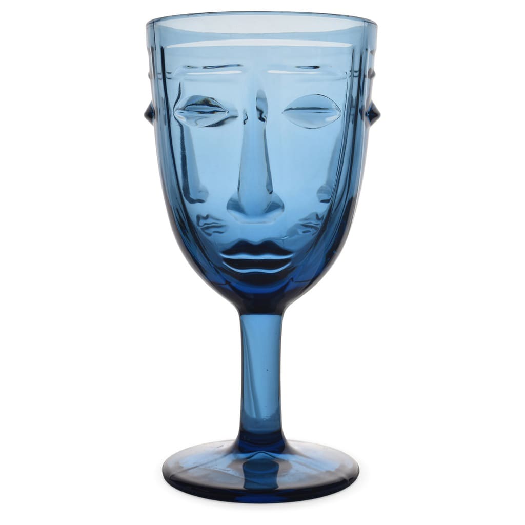 verre visage a vin bleu 3