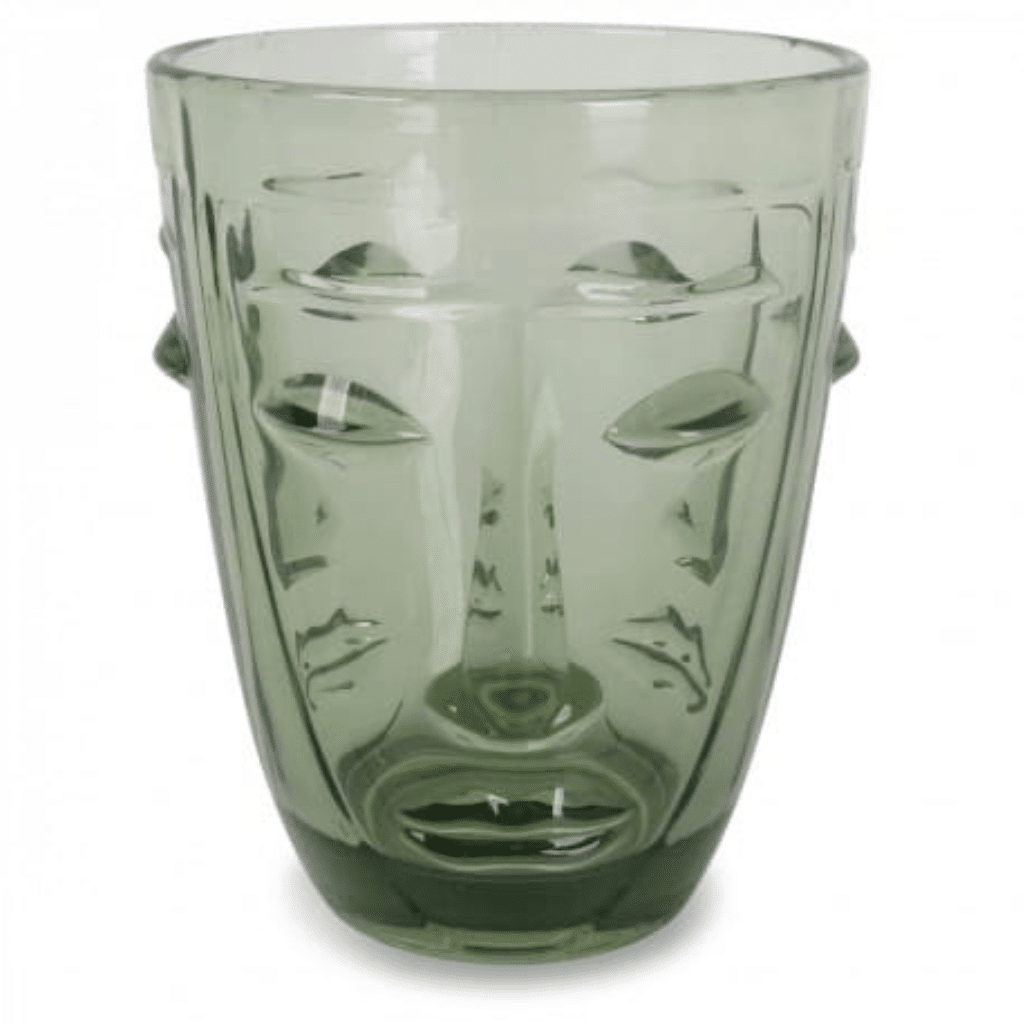 verre visage vert 1