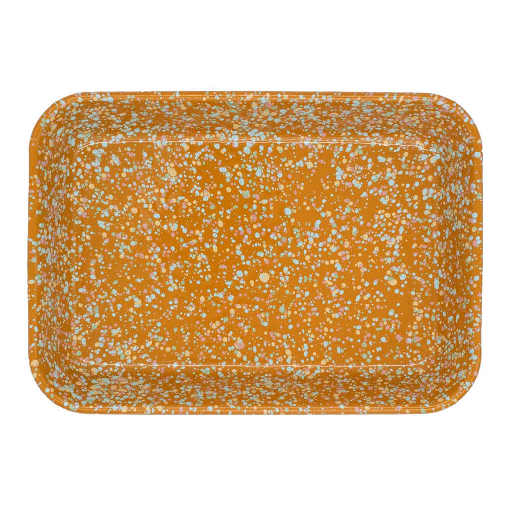 plat rectangle large Émaillé "maison polette"