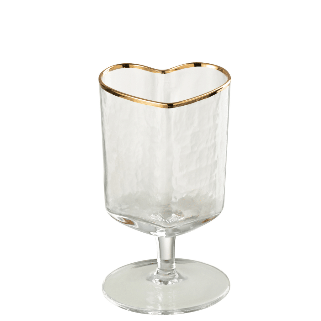 verre a pied coeur doré 1