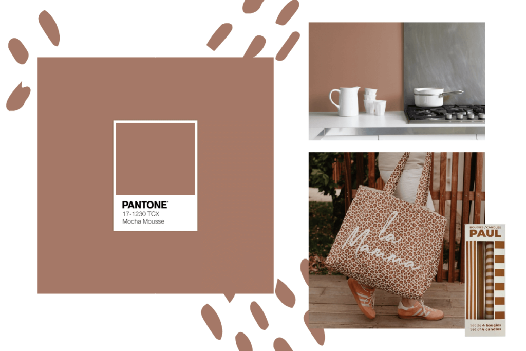 mocha mousse couleur pantone 2025 design maison polette