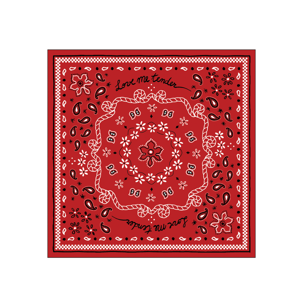 serviette bandana rouge 1