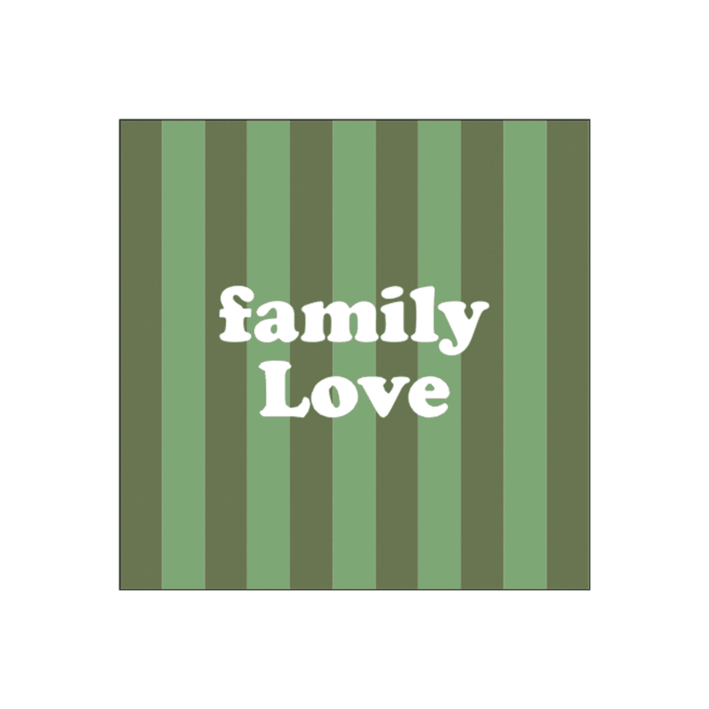 serviette family love vert 1
