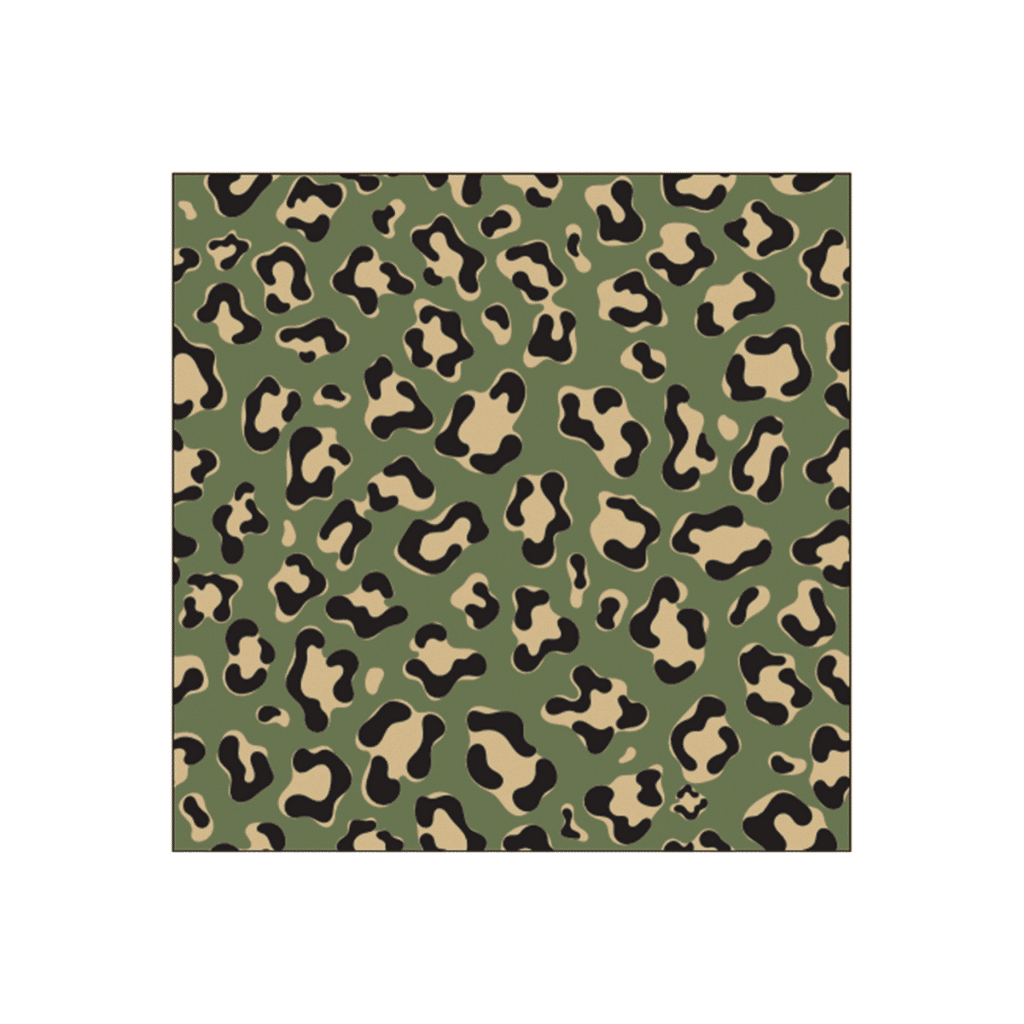 serviette leopard kaki 1