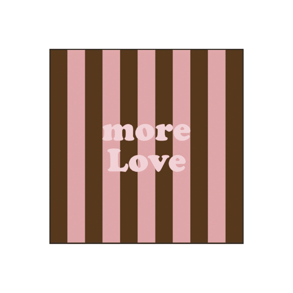 serviette more love rose 1