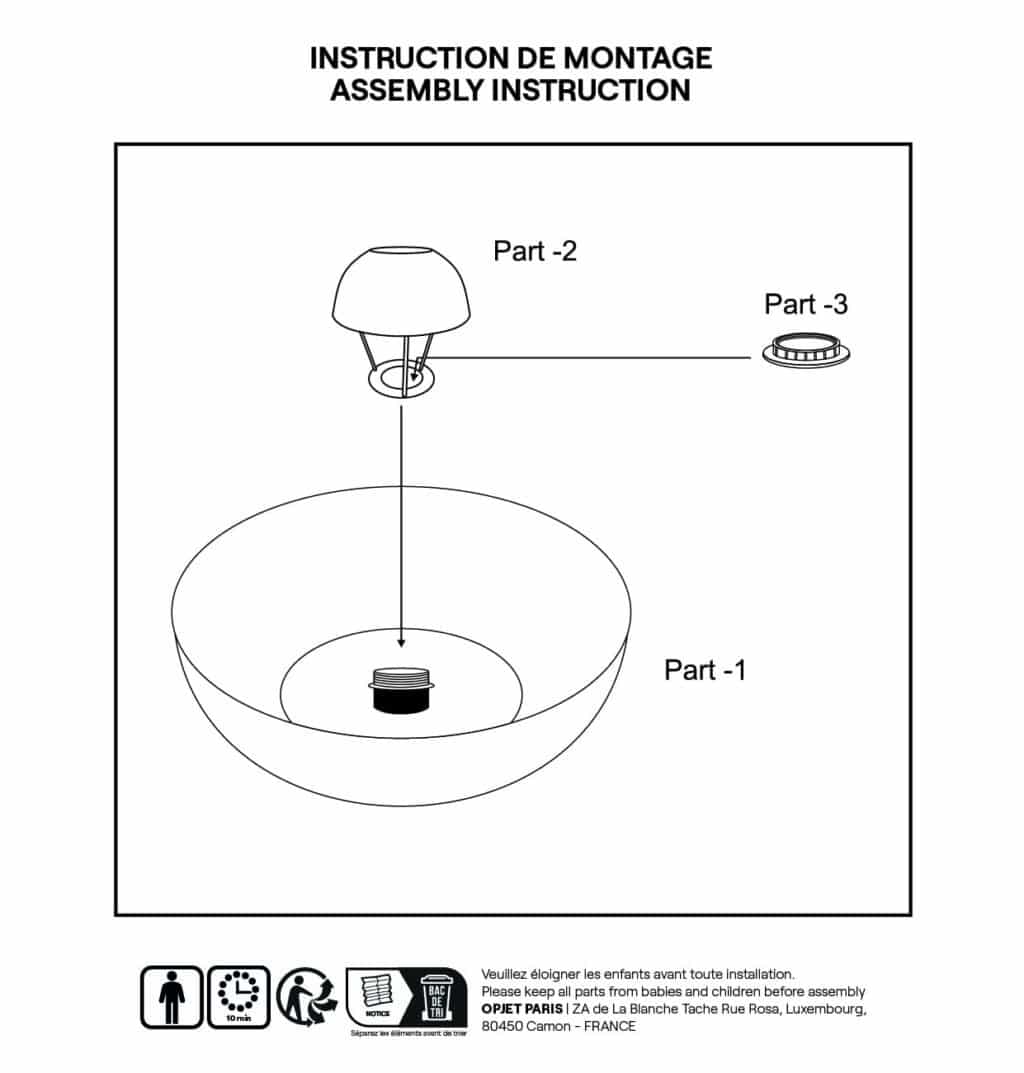 notice lampe sol