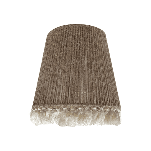 abat jour jute et pompon