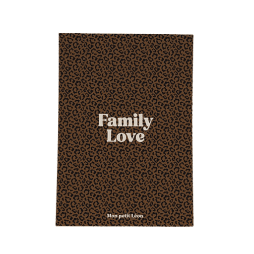 affiche a4 family love leopard mon petit leon 1