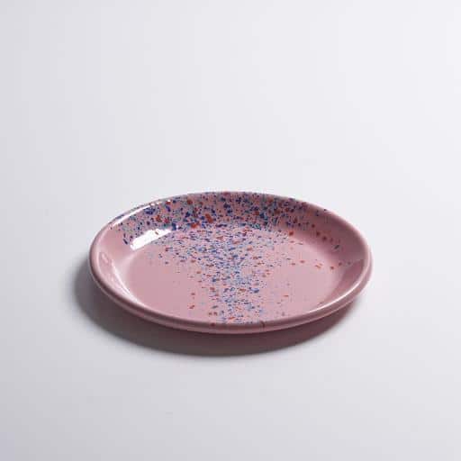 assiette a dessert flow fest rose 1