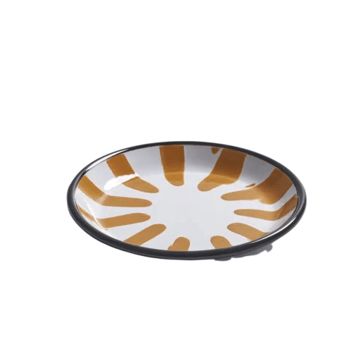 assiette a dessert little color jaune 1