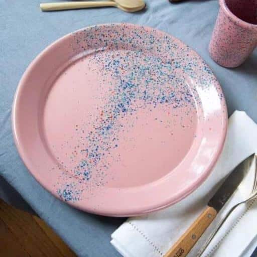 assiette plate flow fest rose 1