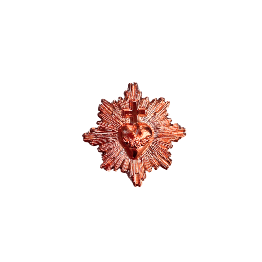 broche pins ex voto rose dore j ai vu la vierg