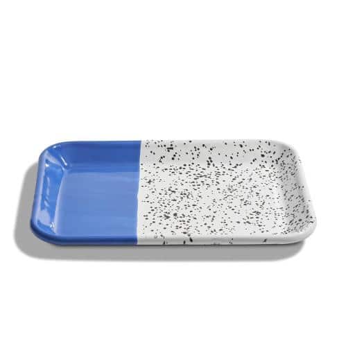plateau de service emaille mind pop bleu