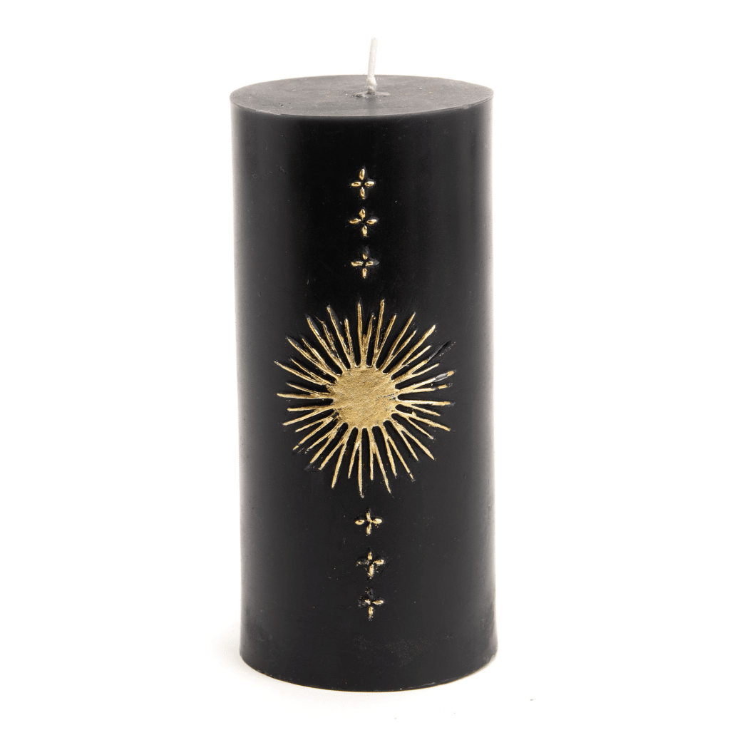 bougie soleil noir mm