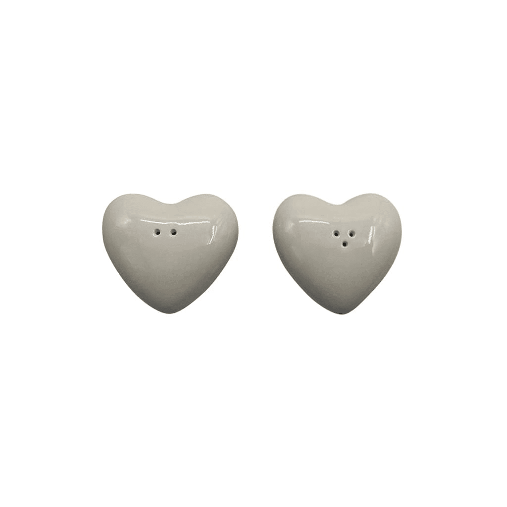 set de sel et poivre coeur blanc