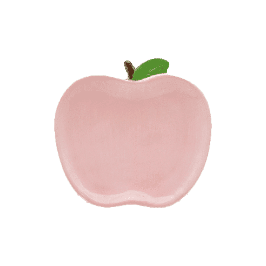assiette a mignardises pomme rose