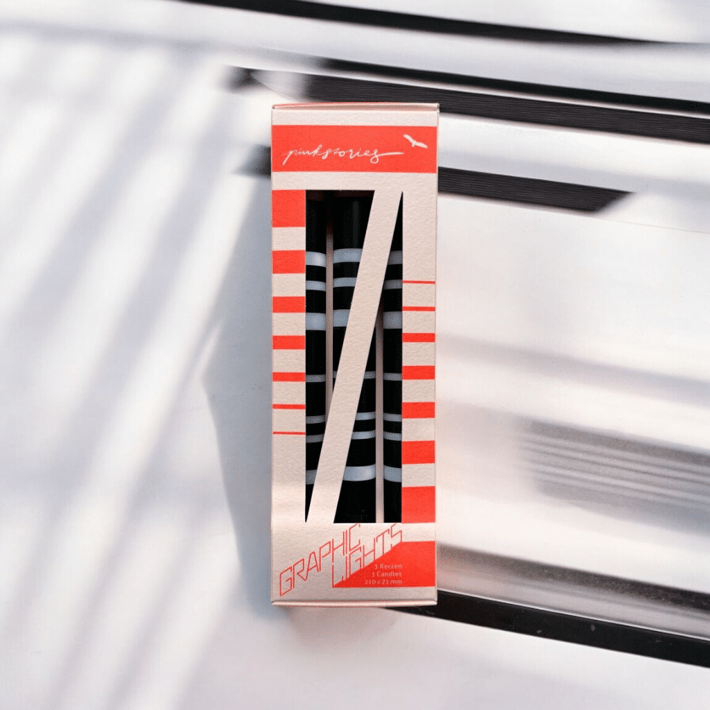 bougies lines noir pink stories