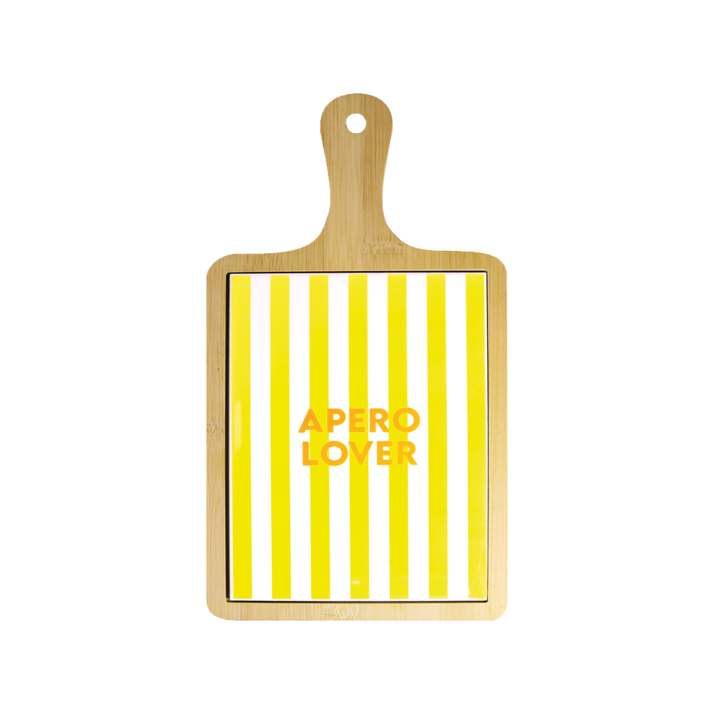 planche apero rayure jaune