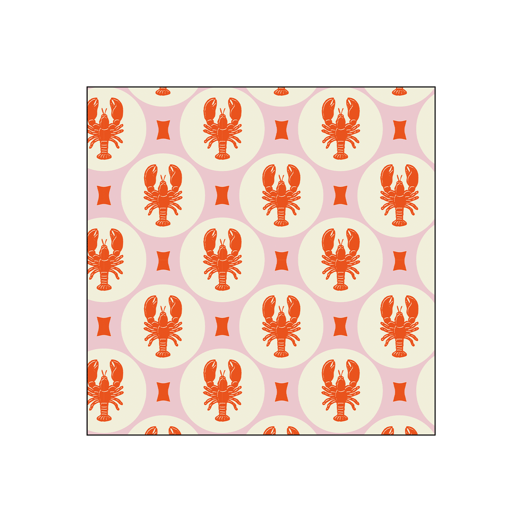 serviette papier lobster corail