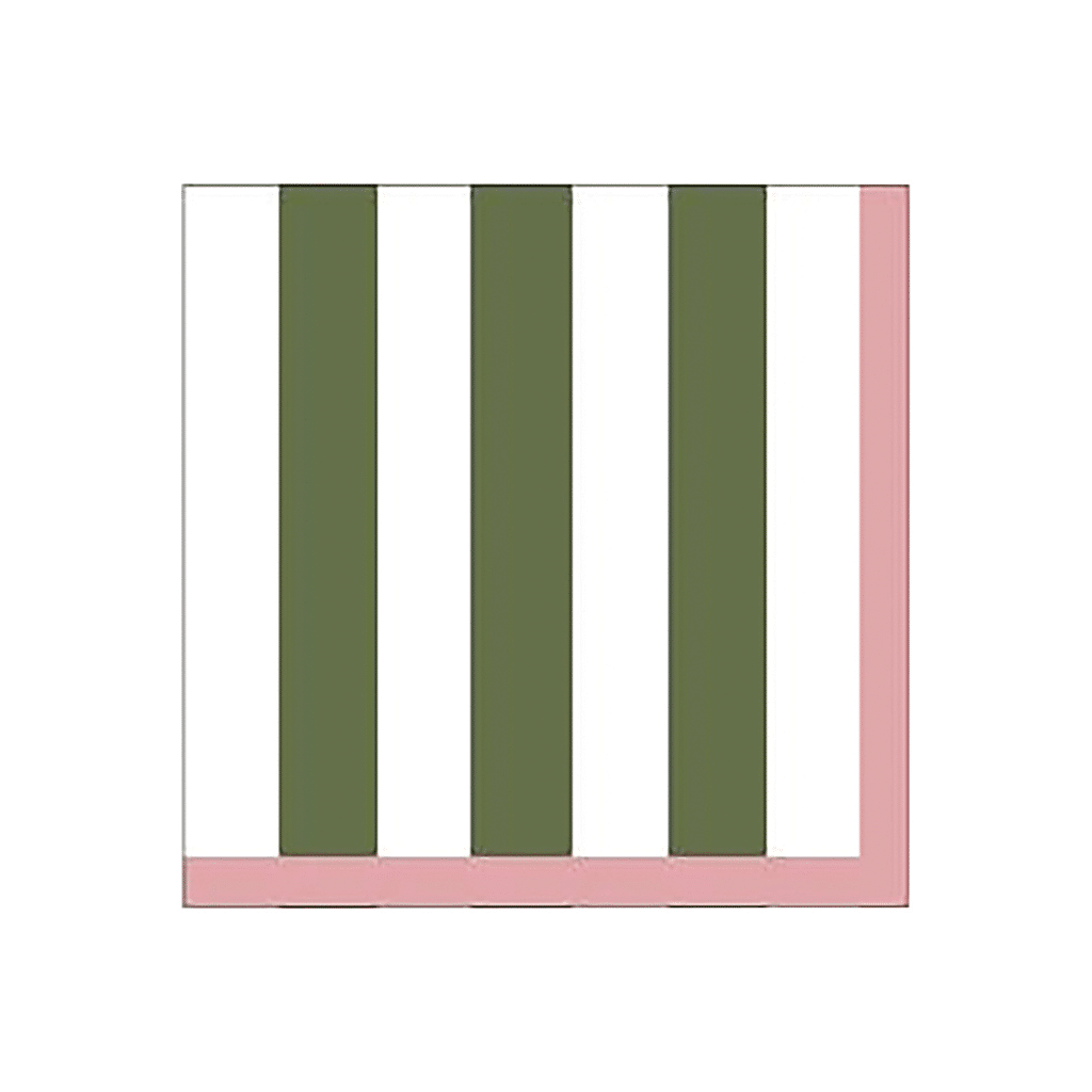 serviette papier rayure kaki