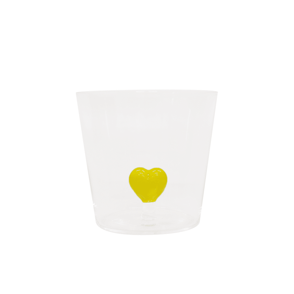 verre coeur 3 d jaune 1