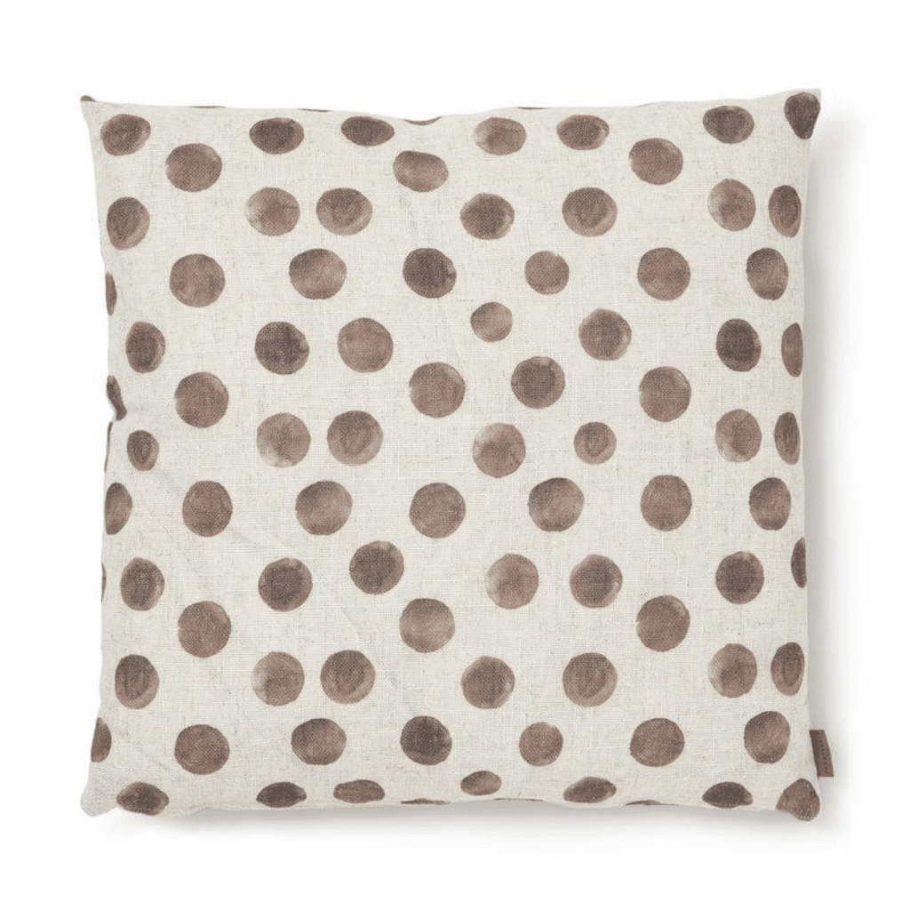 housse de coussin dots noisette