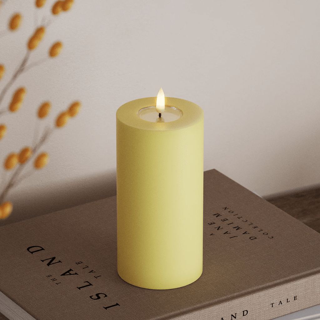 1 bougie led jaune mm