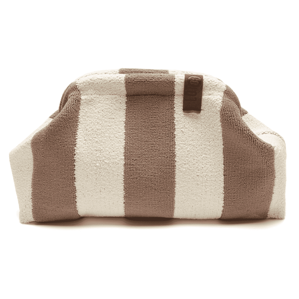 trousse rayure eponge noisette l83