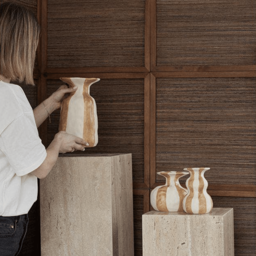 vase soliflore raia raye creme 2