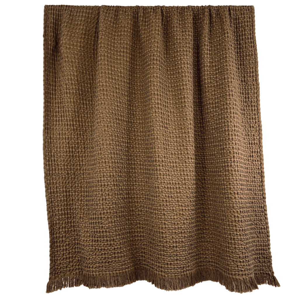 plaid dessus de lit tempo tabac haomy