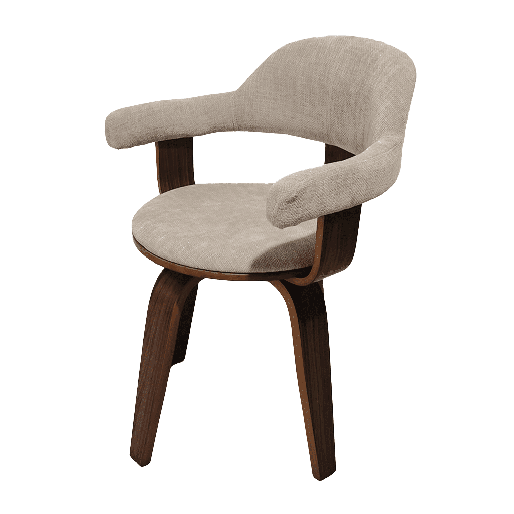 chaise suedoise pivotante beige