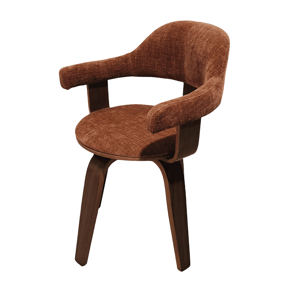 chaise suedoise pivotante marron