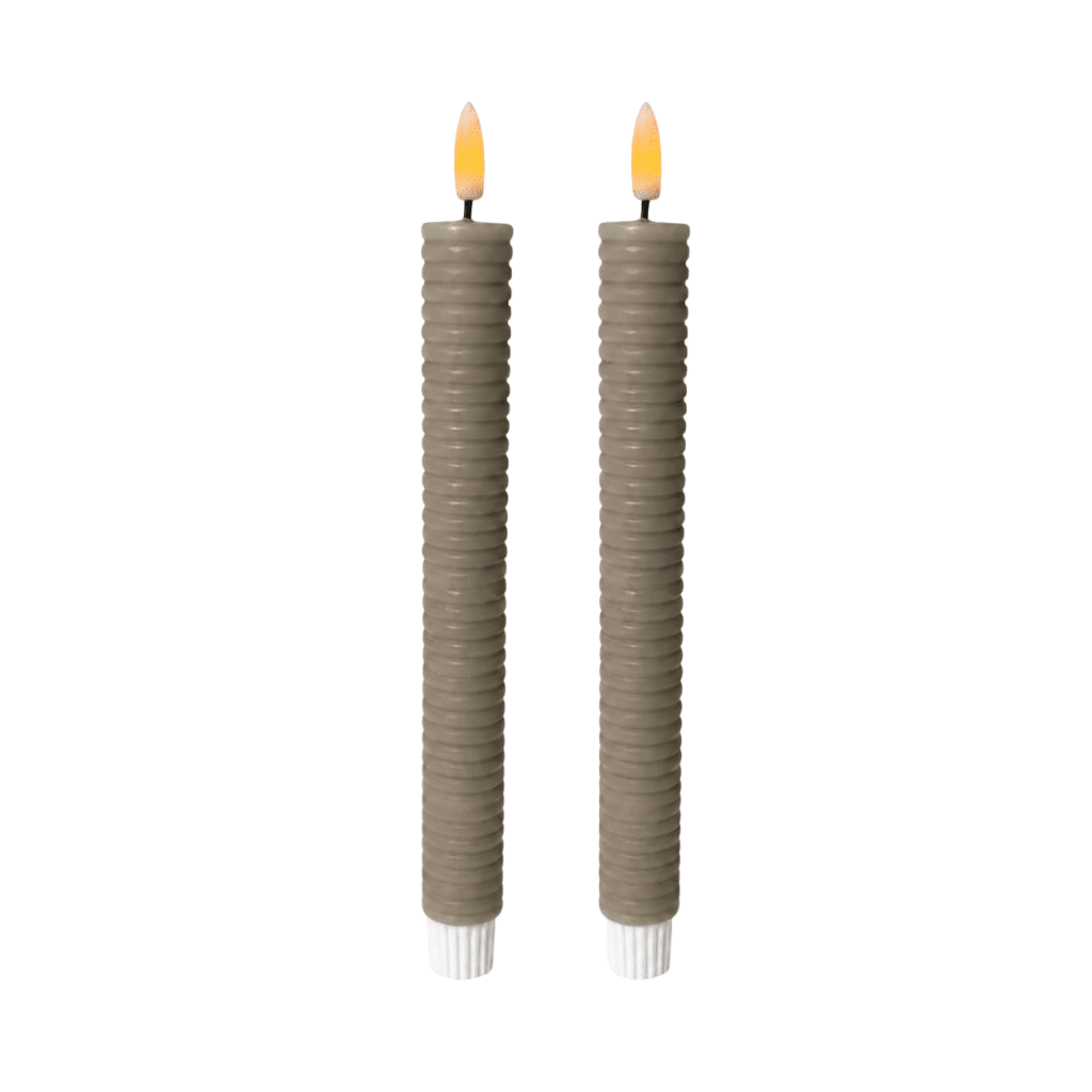 duo bougies led grise