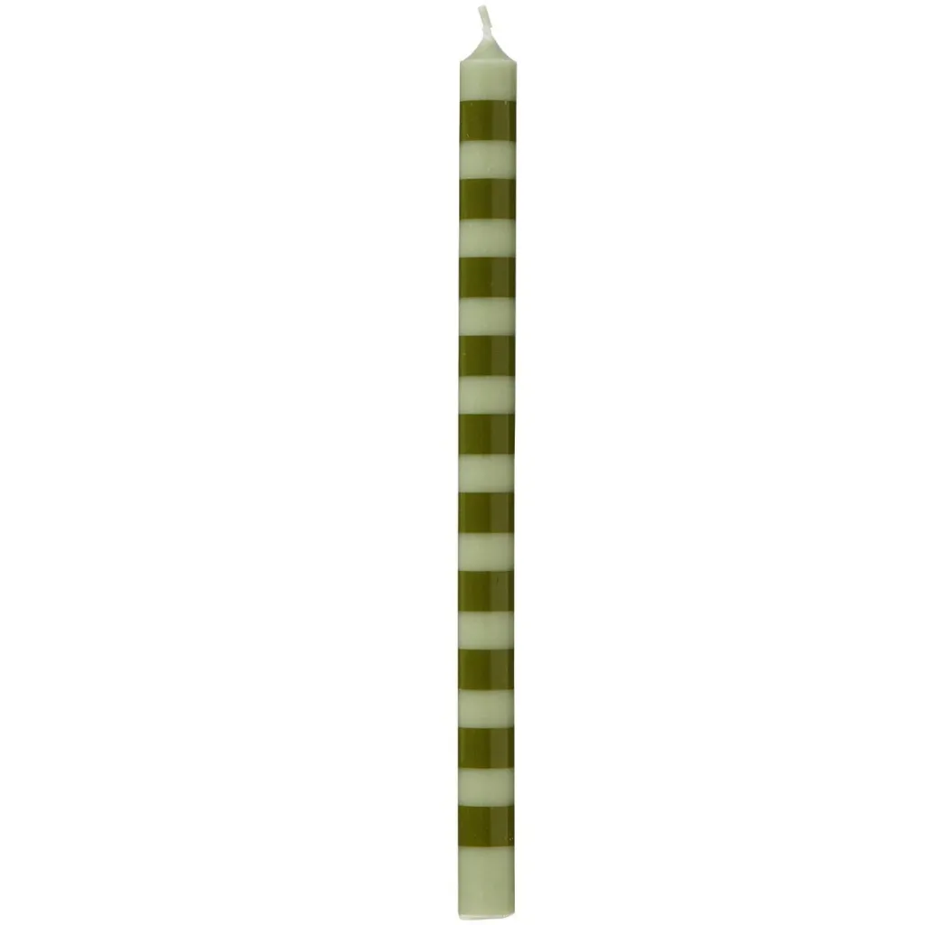 bougie fine rayure verte