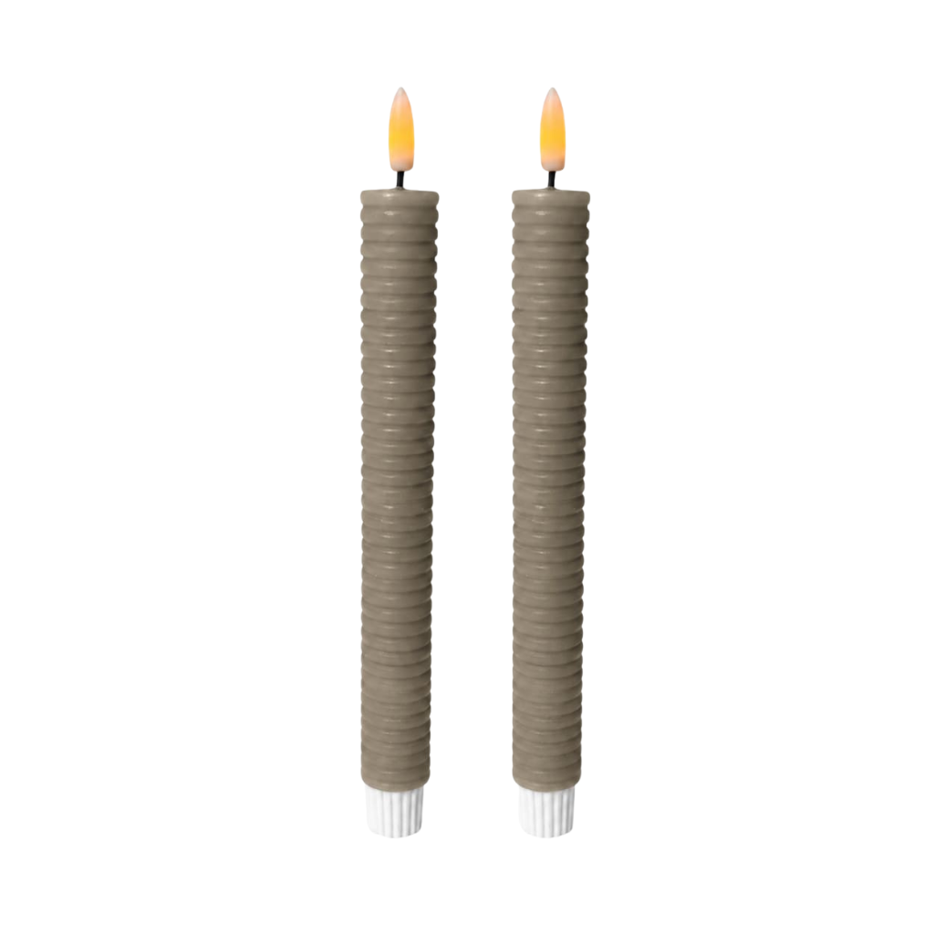 duo bougies led grise