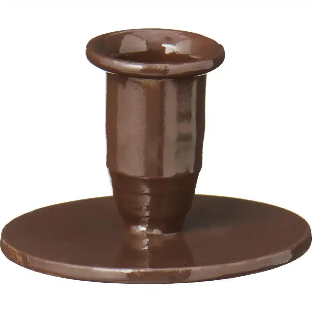 mini bougeoir brun