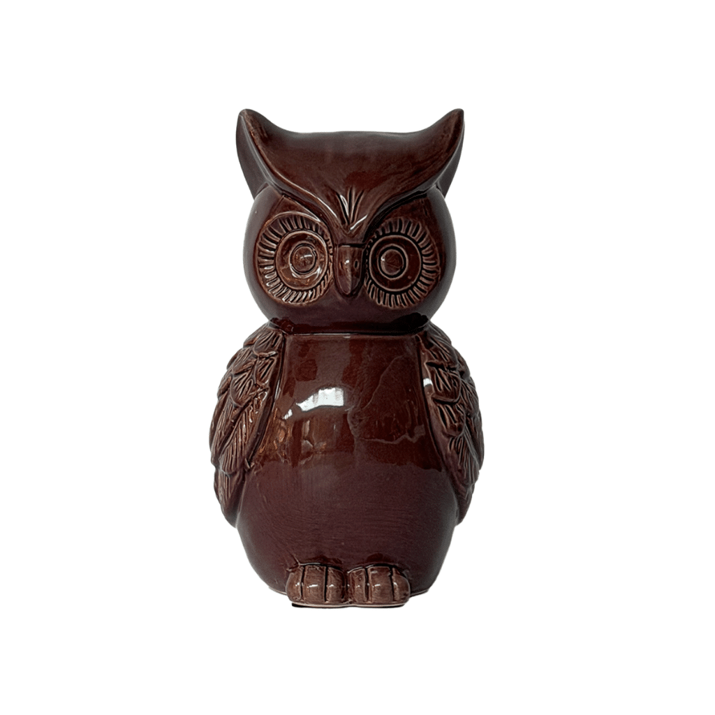statuette hibou burgundy