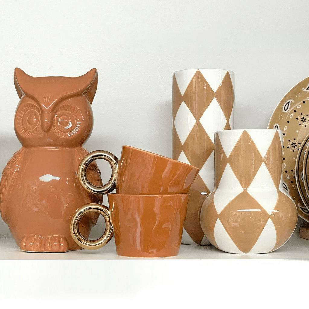 statuette hibou caramel 1