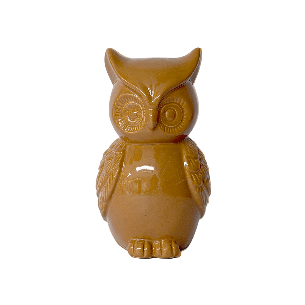 statuette hibou caramel