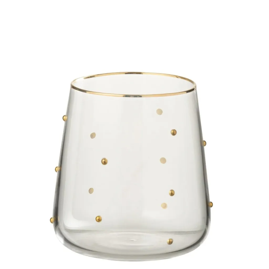 verre a eau pois dore