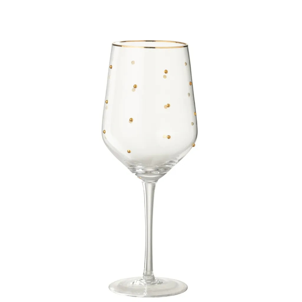 verre a vin pois dore