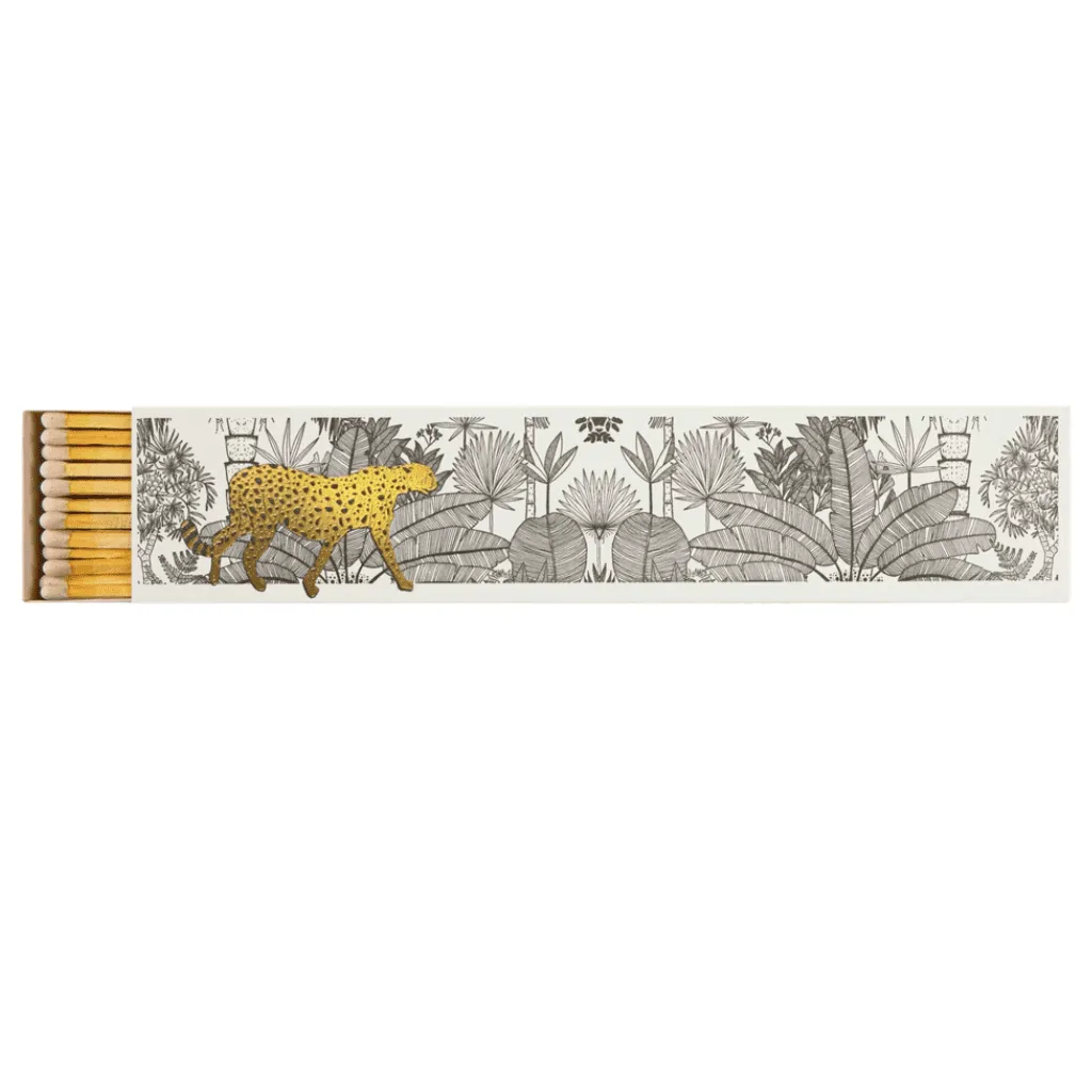 boite d allumettes leopard dore